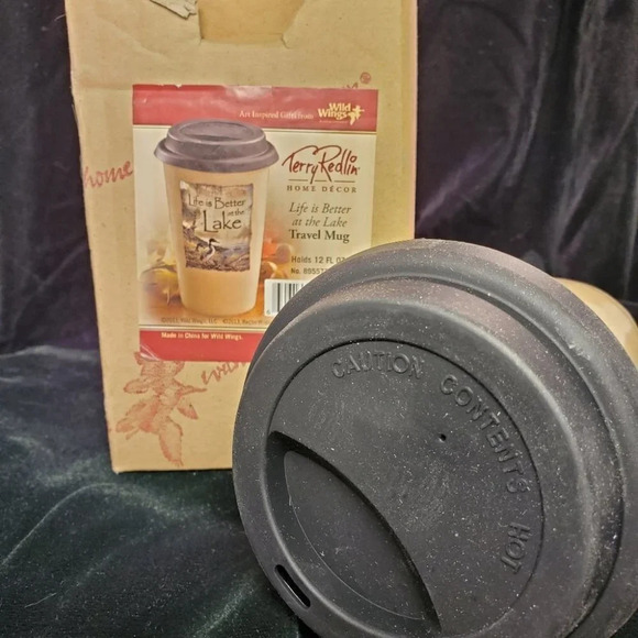 NWTs ~ Wild Wings ~ Travel  Mug w/ Original Art ~ Life is Better at the Lake! - Picture 5 of 6